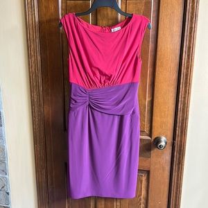 Red and purple dress!